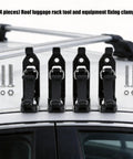 Multi Tool Fixation Car Roof Rack Fastener Quick Install Mount for Shovels Hammers Rakes and More, black clamps and screws