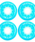 Inline Roller Skate Wheels 62mm 83A Blue 4 Pack For Outdoor And Indoor Use Replacement Blade Wheels With High Performance PU Bearings.