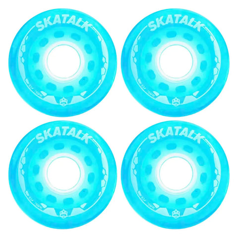 Inline Roller Skate Wheels 62mm 83A Blue 4 Pack For Outdoor And Indoor Use Replacement Blade Wheels With High Performance PU Bearings.