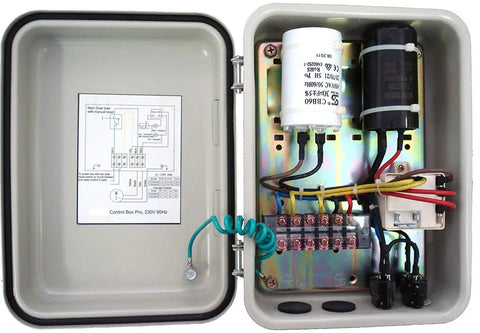 Motor Start Capacitor 105-126 MFD 250V for Franklin Control Box 2823 Series Well Pump 1.0 1.5 and 2 HP installation view
