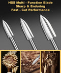 Five Piece HSS Wood Drill Bit Set With 1/8 Inch Shank, Three Edge Spiral Bits For Rotary Tools, Precise Drilling