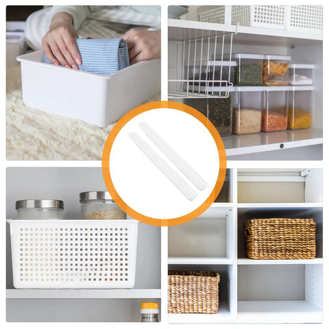 Heavy Duty Drawer Slides 2 Pack Smooth Operation White Plastic Rails for Wardrobe and Cabinet Easy DIY Installation Durable Drawer Guides