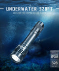 Beast Mode 3000 Lumen Dive Flashlight For Underwater Exploration Rechargeable Scuba Light With 328 Foot Depth Rating in ocean.