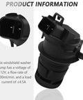 Plug And Play Windshield Washer Pump Replacement Kit With Grommet 12V For Toyota Lexus Mazda Honda Fits OEM 85330-60190