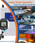 150W Solder Fume Extractor with 280 Cubic Meters Per Hour Air Flow, LED display, brushless motor, welding smoke absorber device