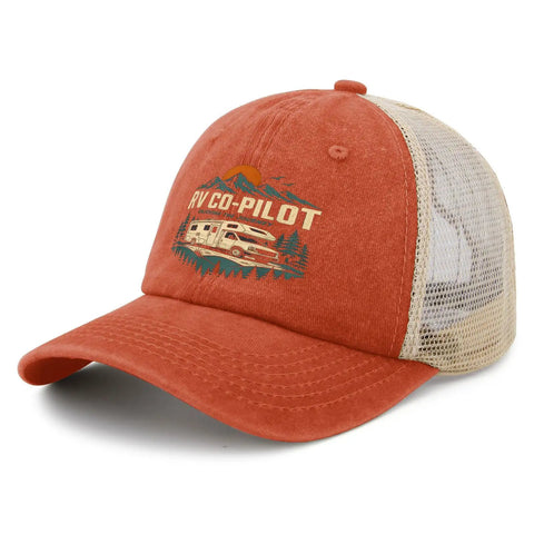 Saffron Go-To Outdoor Baseball Hat For RV Lovers And Camper Road Trips With Adjustable Back Strap Comfortable Fit