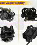 Left Hydraulic Disc Brake Master Cylinder Caliper Assembly for 50cc to 250cc ATVs and Quad Bikes, multi-angle view