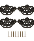 Durable Zinc Alloy Dark Antique Bronze 3 Inch C-C Vintage Drawer Pulls Set Of 4 For Cabinets And Dressers Kitchen Hardware