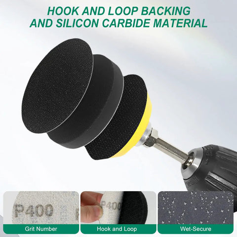 274 Pack 2 Inch Sanding Discs Kit For Drill And Die Grinder With Roll Lock And Loop Pads Wet Dry Sanding Grit Range 36 To 5000