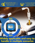 Beefed Up Heavy Duty Air Operated Oil Flow Meter Dispenser Nozzle Digital Metering Gun with 1/2 NPT Inlet and digital display