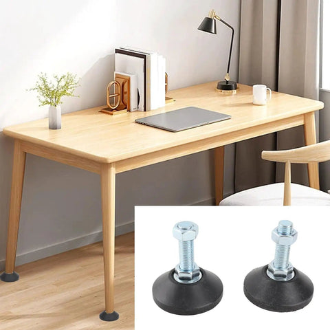 Two Pack Heavy Duty Threaded Leveling Feet Height Adjustable Foot Levelers For Furniture Anti Slip Scratch Resistant Desk