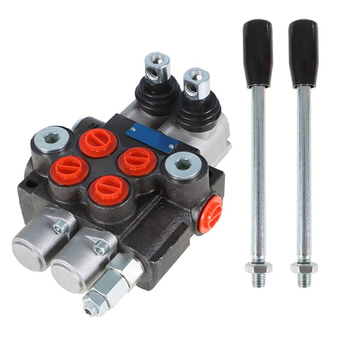 2 Spool Hydraulic Directional Control Valve 11 GPM 3625 PSI with SAE Ports and Heavy Duty Double Acting Valve for Tractors