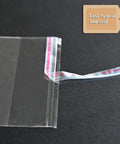 Self Sealing Cellophane Bags For 8.5x11 Photo Mats, Clear Reclosable Sleeves, showcasing easy peel and seal feature