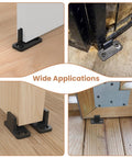 8 Pack Black Pocket Door Floor Guides Set For Bypass And Pocket Doors Durable POM Plastic Bottom Track With Screws