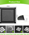 Stainless Steel Shower Drain Cover With Ultra Soft Silicone Grip Nabs Every Stray Hair And Kills Drain Clogs Dead Keeping Your Bathroom Totally Hassle Free Super Non Slip Secure Fit For Rapid Water Flow Daily, 4.9 inch square size.