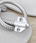 2 Pack 408Mm Stainless Steel Flexible Door Conduit For Electrical Wiring And Wire Protector Head Size 31x30x13Mm mounted