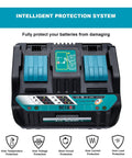 Twin Ports Battery Charger DC18RD dual port for 14.4V-18V LXT lithium ion batteries with protection features