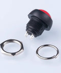 12Mm Waterproof Momentary Push Button Switch Kit 15 Pack On Off Button With Screw Clamp Terminals No Solder Required shown apart