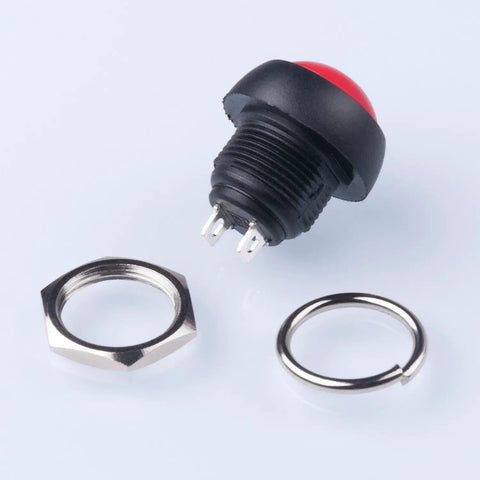 12Mm Waterproof Momentary Push Button Switch Kit 15 Pack On Off Button With Screw Clamp Terminals No Solder Required shown apart