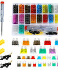 306 Piece Heavy Duty Car Fuses Assortment Kit Featuring Standard And Mini Low Profile Blade Types Spanning 2A To 35A Amps with testers.