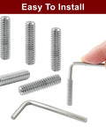 25 Pack One Quarter Twenty Hex Socket Set Screws One Inch 304 Stainless Cup Point Grub Screws Internal Hex Drive Headless