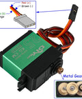 High Torque 360 Degree Continuous Rotation Metal Gear RC Servo for Robots Gimbals Cars and Aircraft 25Kgcm Digital Servo with 6V