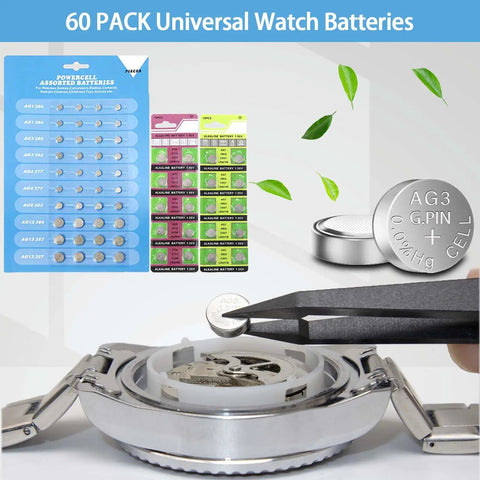 All In One Watch Repair Kit With 60 Batteries And 26 Tools for battery replacement and maintenance
