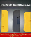 Tire Changer Protective Cover And Guard For Auto Shop Pros, yellow and black tire machine shield to prevent damage.