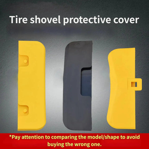Tire Changer Protective Cover And Guard For Auto Shop Pros, yellow and black tire machine shield to prevent damage.
