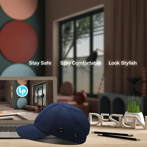 Blue Baseball Safety Bump Cap Helmet For Head Protection 6 Pack Lightweight Work Cap With Ventilation And Breathable Comfort Ideal For Light Duty Jobsites And Everyday Tasks On The Job