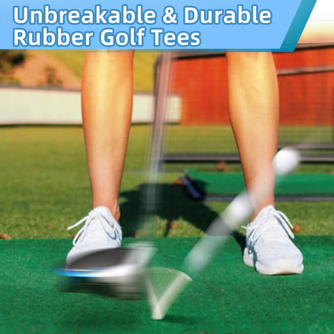 Person using Unbreakable Rubber Golf Tees For Mats And Practice Tee Holder For Driving Range And Simulator Indoor Outdoor