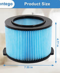 Replacement Filter Pack For Three To Four And A Half Gallon Shop Vacuums With Three Layer H11 Filtration Washable And Reusable Heavy Duty