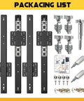 Heavy Duty Pocket Door Hardware Kit With DIY Friendly Hidden Sliding System And Pivot Hinges Magnetic Catches And Soft Close