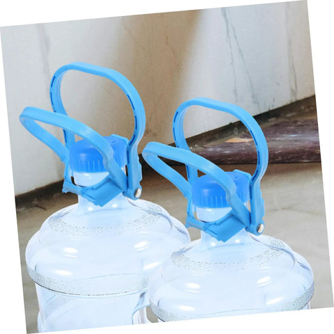 Gallon Water Bottle Handles 4 Pack Ergonomic Water Jug Lifters Carrier on 5 gallon bottles in home setting