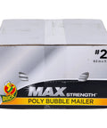 Water And Tear Resistant Poly Bubble Mailer With Air Lock Technology For Shipping Self Sealing Lightweight 8.5 Inch By 11 Inch White 25 Pack Great For Documents Catalogs And Small Packages box front view