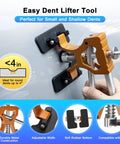 Paintless Dent Repair Kit For Home Mechanics With Dent Puller Set And Metal Lifter Bridge Puller Slide Hammer T Bar PDR Tools For Car Dents Auto Body Hail Damage Removal DIY Repair That Keeps Factory Finish, metal dent lifter for small dents under 4 in