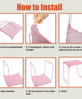 Installation steps for Heavy Duty Metal Mesh Organizer Shelf Stackable Locker Insert Fits Standard School Gym Lockers.