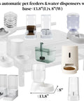 Heavy Duty Elevated Pet Feeding Station With Adjustable Height Base, multiple automatic feeder and water dispenser sizes