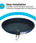 Heavy Duty Water Heater Drain Pan With 1 Inch PVC Fitting And 28 Inch Inner Diameter And 30 Inch Outer Diameter Built Tough Floor Protector For Leaks Or Runoff Includes Drain Pan And PVC Connection