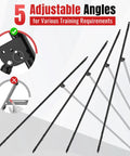 Volleyball Rebounder Net 7x4ft Two Net System With 5 Angle Adjustable Frame for versatile training setups in black