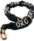 Ultra Security Chain Beefy Heavy Duty Four Foot By Half Inch Hardened Alloy Steel Links With 63.3 HRC Surface Hardness Galvanized And Nylon Sleeve