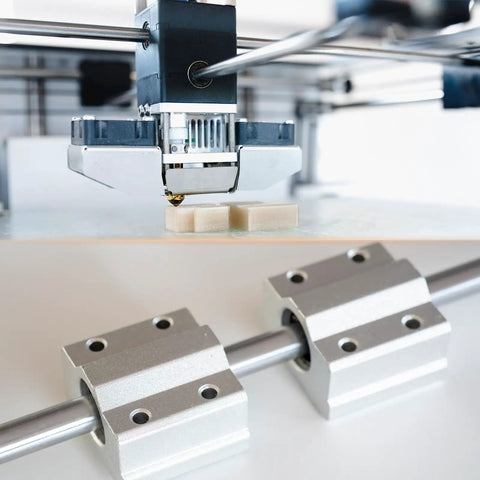 Two Pack 5mm x 100mm Linear Motion Guide Rods Chrome Plated Case Hardened Steel For 3D Printers And CNC Machines Ultra Precise Straightness Under 0.1/1000mm 58-64 HRC Smooth Glide For Smooth Motion installed in 3D printer setup