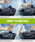 Installation steps for Pair Of Right And Left Drive Wheel Modules For Roomba Series Compatible With 500 600 700 800 900 And 880 860 960 980 Models Plug And Play Easy Install Replacement Upgrade For Consistent Traction And Smooth Cleaning Performance