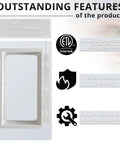 3-Gang Box Extender For Switches And Receptacles, Non-Metallic Electrical Box Extender, ETL Listed, fire rated, easy install