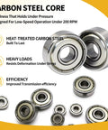 70 Piece Ball Bearings Set Pro Grade For 3D Printers Skateboards And Furniture Wheels With 10 Sizes Deep Groove Carbon Steel Bearings 693ZZ 623ZZ 624ZZ 685ZZ 687ZZ 627ZZ 608ZZ 6000ZZ 6903ZZ 6203ZZ carbon steel ball bearings with dual ZZ shields