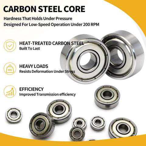 70 Piece Ball Bearings Set Pro Grade For 3D Printers Skateboards And Furniture Wheels With 10 Sizes Deep Groove Carbon Steel Bearings 693ZZ 623ZZ 624ZZ 685ZZ 687ZZ 627ZZ 608ZZ 6000ZZ 6903ZZ 6203ZZ carbon steel ball bearings with dual ZZ shields