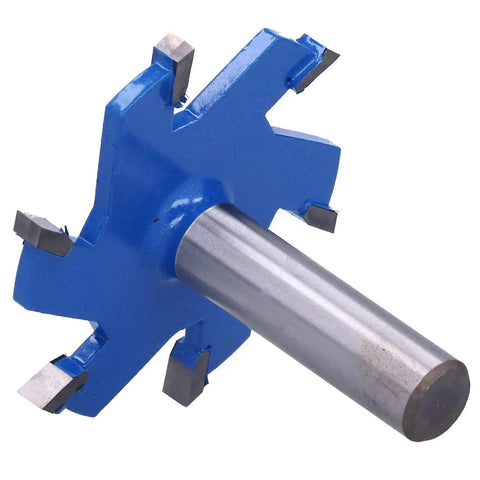 Premium 6-Flute Router Bit T-Slot Woodworking Tool Made From Durable YG8 Alloy And Carbon Steel for precise hardwood cutting.
