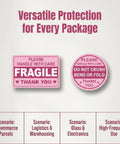 Pro Grade Fragile Shipping Stickers 3 By 2 Inch Red Copper Plate Warning Labels With Reliable Adhesion For Moving And Transport Mailers And Supplies Quick Identification To Prevent Breakage And Safe Handling During Transit. pink fragile shipping labels