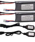 Two Pack 7.4V 1800mAh LiPo Battery With T Plug For 1 To 10 Scale 4WD RC Cars And Trucks Fits Models Like 9201E And 9125 Lightweight 80g Each Beef Up Run Time
