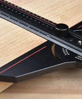 Close-up of Aluminum Angle Finder Ruler With Integrated Protractor And Snap Marking Gauge for precise cuts on wood.